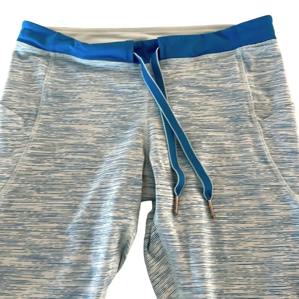 Lululemon Athletica Blue Beach Runner Crop Leggings Size Women's 8